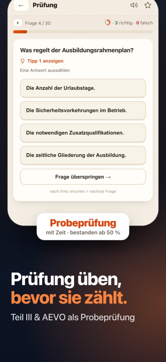 Pruvano Meister Probeprüfung