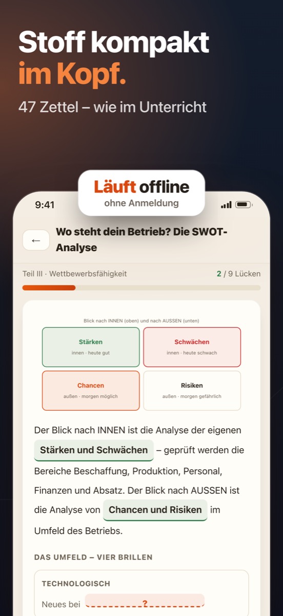 Pruvano Meister Lernzettel
